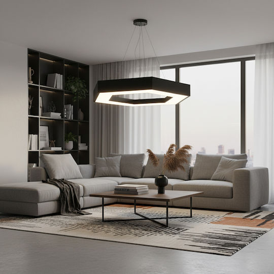 Alista Home Lumini Suspendate Negru LED cu Lumină Alb Rece Înălțime Reglabilă