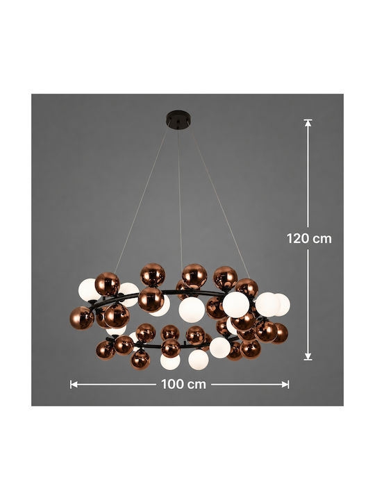 Alista Home Lumini Suspendate Roz Aurii pentru 14 Lumini G9 100x100cm