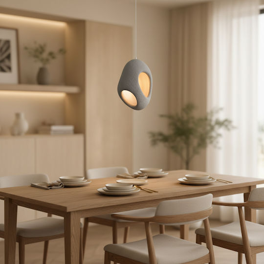 Alista Home Lumini Suspendate Gri Cu Bază De Bec E27 Reglabilă