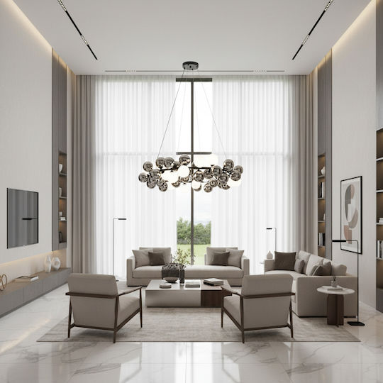 Alista Home Lumini Suspendate Alb 100x100cm Alista Home Lumini Suspendate Alb 100x100cm