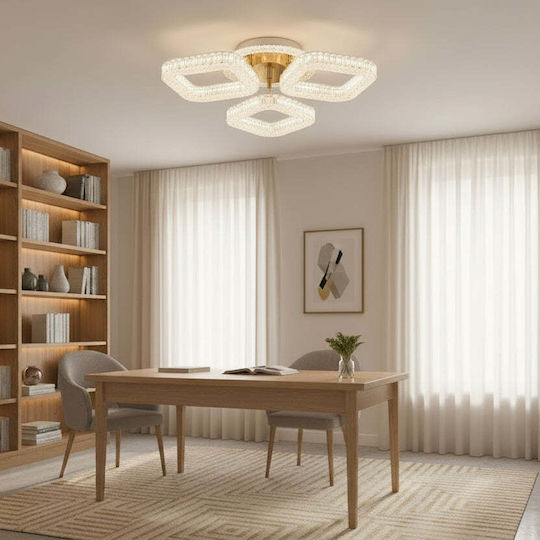 Alista Home Ceiling Mount Light Gold with Integrated LED and Crystals and Remote Control