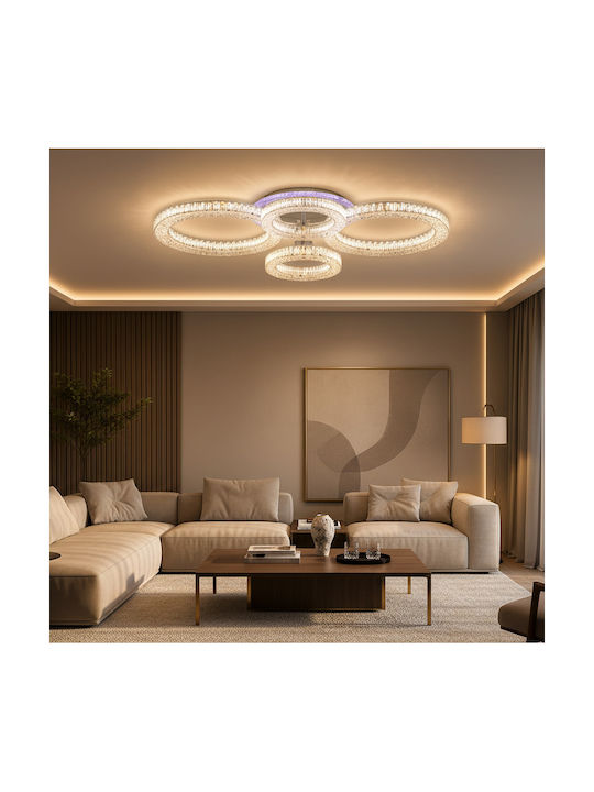 Alista Home Plafonieră de Tavan Albă cu LED Integrat și Telecomandă