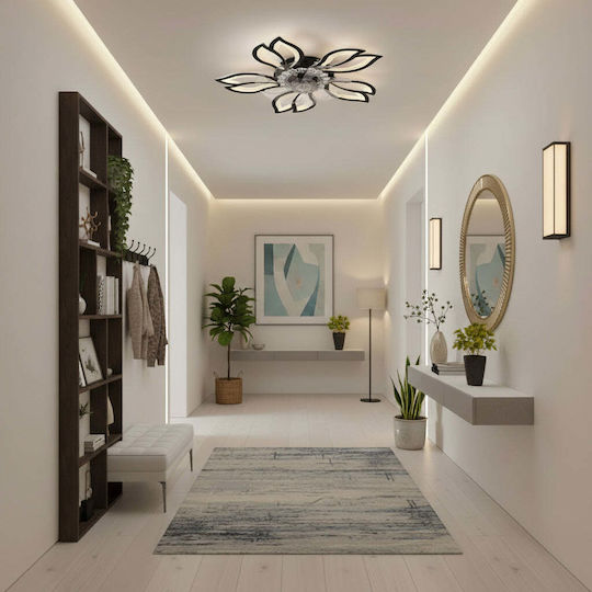 Alista Home Πλαφονιέρα Οροφής 61εκ. Μαύρη με Ενσωματωμένο LED και Τηλεχειριστήριο