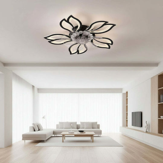 Alista Home Πλαφονιέρα Οροφής 61εκ. Μαύρη με Ενσωματωμένο LED και Τηλεχειριστήριο