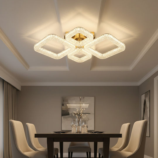 Alista Home Ceiling Mount Light Gold with Integrated LED and Crystals and Remote Control