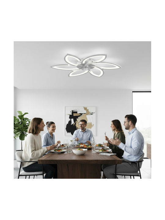 Alista Home Plafonieră De Tavan 76.5cm Albă Cu LED Integrat Și Telecomandă