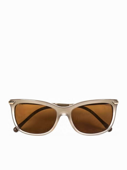 Burberry Unisex Sunglasses with Beige Frame and Beige Mirror Lens BE4185 3354