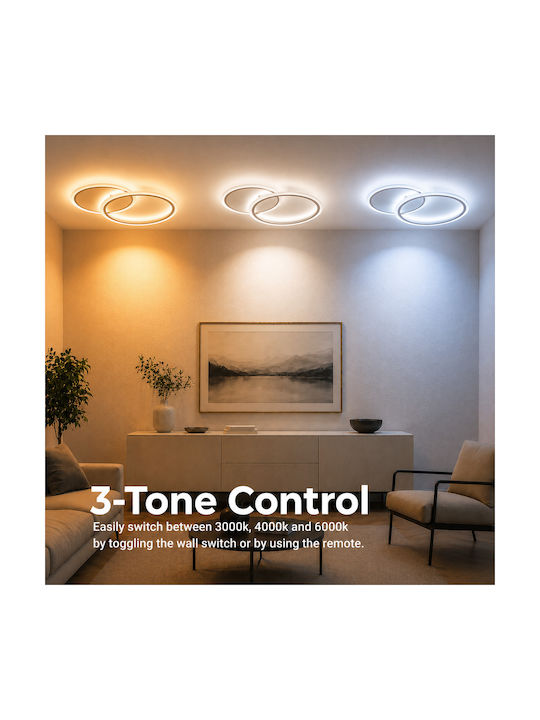 Alista Home Πλαφονιέρα LED με Τηλεχειριστήριο