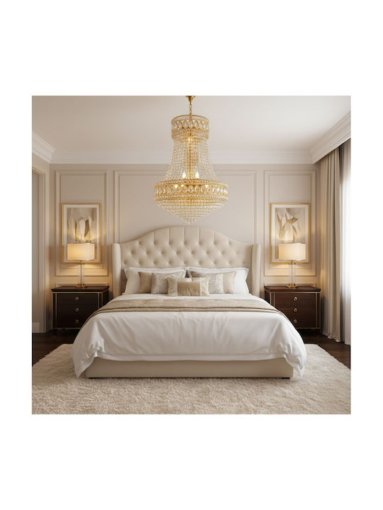 Alista Home Candelabru 6xE14 Ø40cm cu Cristale Auriu AT1CT-IM1P-HT2L-CC1066/400X600GD