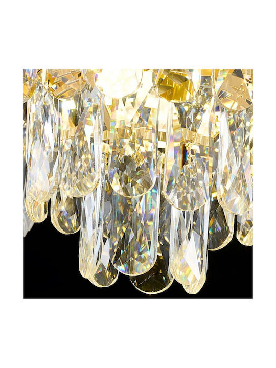 Alista Home Candelabru 9xE14 Ø68cm cu Cristale Auriu AT1CT-IM1P-HT2L-CC828/6GD