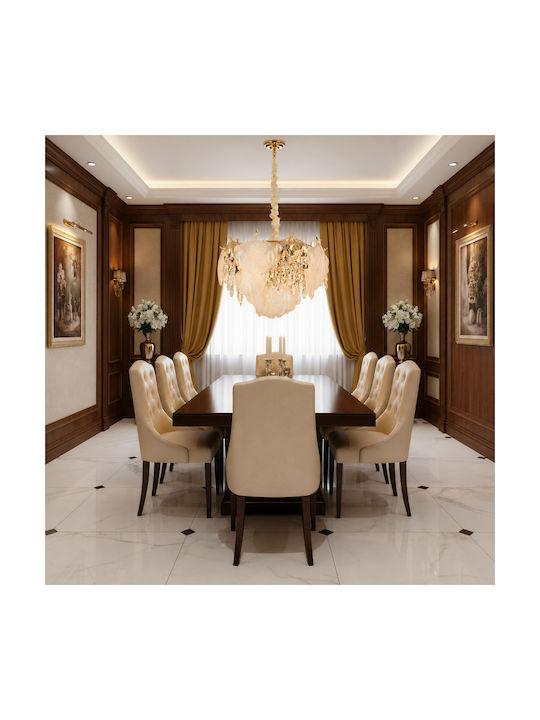 Alista Home Candelabru 9xE14 Ø50cm cu Cristale Auriu AT1CT-IM1P-HT2L-CC8943/500GD