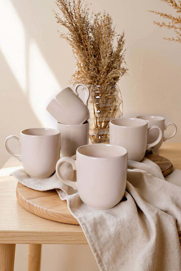SteweHome Keramiktasse Beiges 420ml 6 Stück