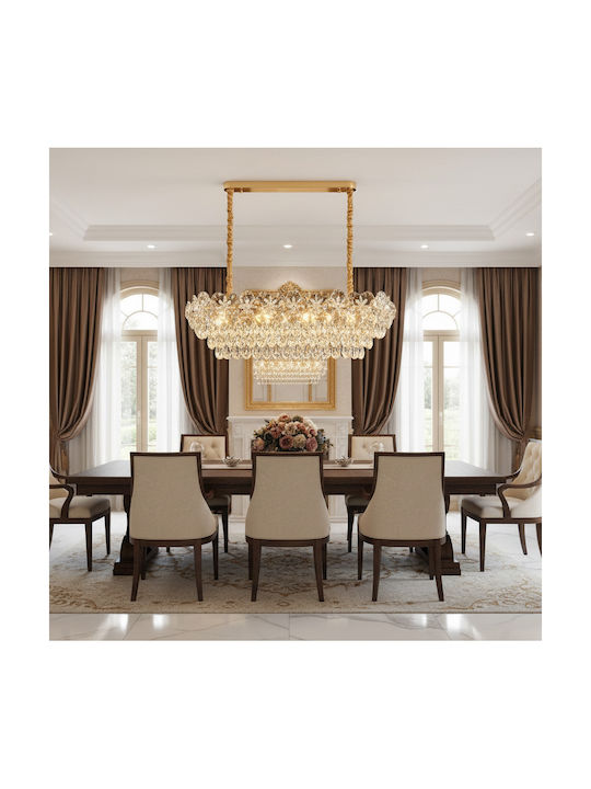 Alista Home Πολυέλαιος Ø35cm με Κρύσταλλα Χρυσός Alista Home Πολυέλαιος Ø35cm με Κρύσταλλα Χρυσός