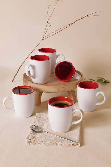 SteweHome Keramiktasse Weiß 300ml 6 Stück