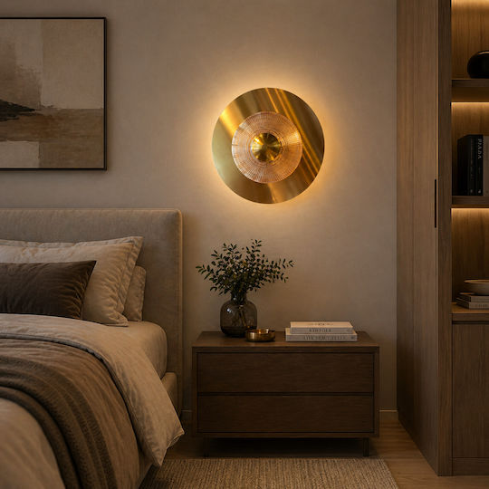 Alista Home Modern Wall Lamp with Integrated LED and Natural White Light Gold