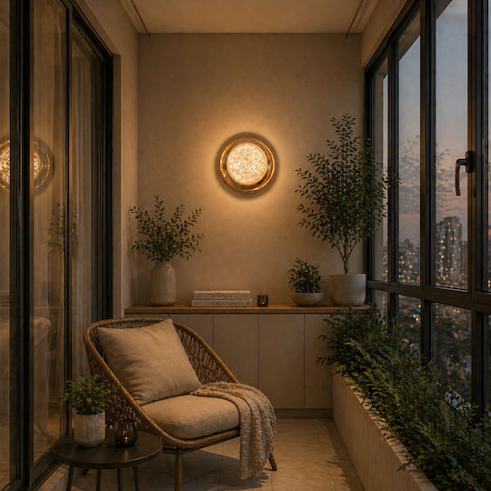 Alista Home Modern Wall Lamp with Integrated LED and Natural White Light Gold 20cm