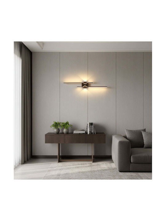 Alista Home Lampă de Perete Modernă cu LED Integrat și Lumină Albă Naturală Neagră
