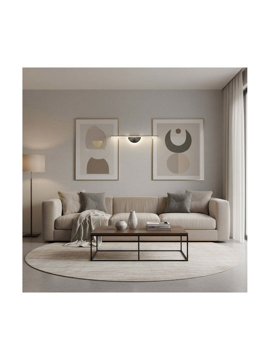 Alista Home Lampă de Perete Modernă cu LED Integrat și Lumină Albă Naturală Neagră