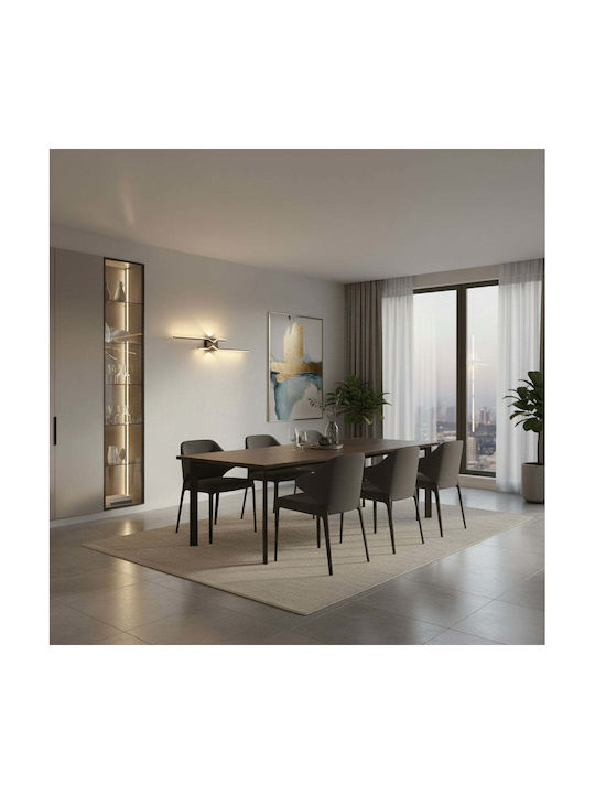 Alista Home Lampă de Perete Modernă cu LED Integrat și Lumină Albă Naturală Neagră