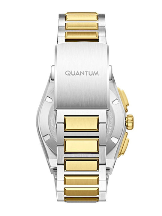 Quantum Men's Watch 42mm Battery Chronograph with Blue Metal Bracelet