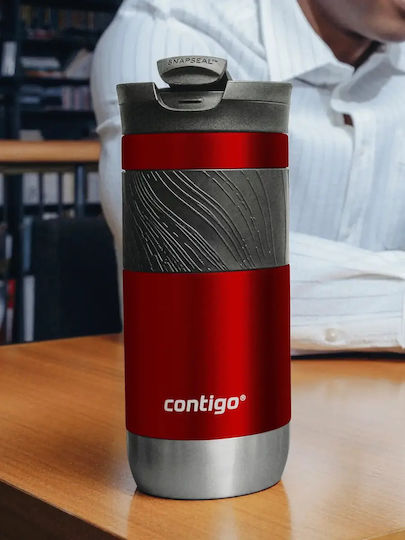Contigo Μπουκάλι Θερμός Ανοξείδωτο BPA Free 470ml Red με Λαβή