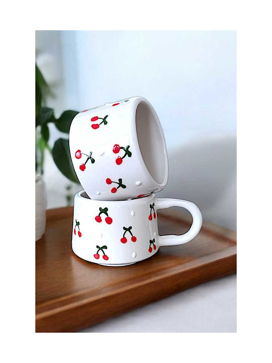 SteweHome Ceramic White Mug 2 Pieces