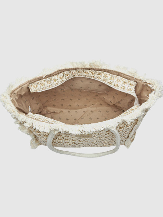 Verde Verde Ψάθινη Strandtasche Cremu