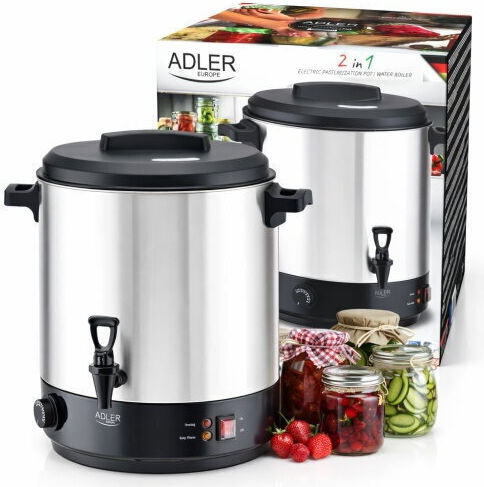 Adler Συσκευή Αποστείρωσης για Βαζάκια 2500W με Χωρητικότητα 28lt Γκρι