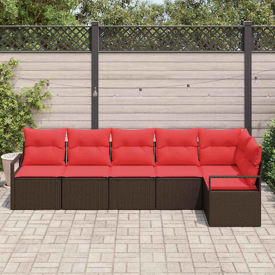 Set Cameră De Zi Pentru Exterior 6 Piese Maro