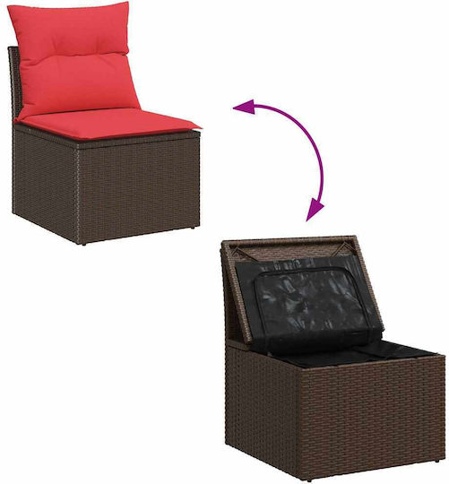 Set Cameră De Zi Pentru Exterior 6 Piese Maro