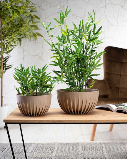 HowHomely Concrete Brown Plant Pot