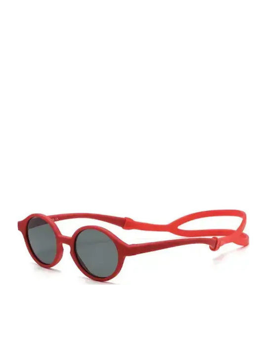 Baby Cloud Round Baby Kids Sunglasses with Polarized Lens Red