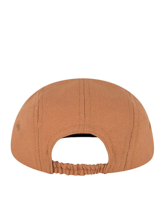 Baby Dutch Kids' Fabric Sunscreen Jockey Hat Brown