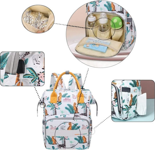 Queen Mother Backpack Diaper Bag Multicolour 40x26x13cm