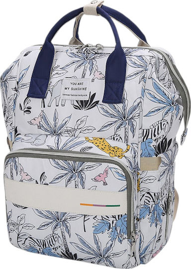 Queen Mother Backpack Diaper Bag White 40x26x13cm