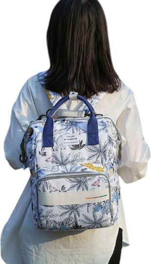 Queen Mother Backpack Diaper Bag White 40x26x13cm