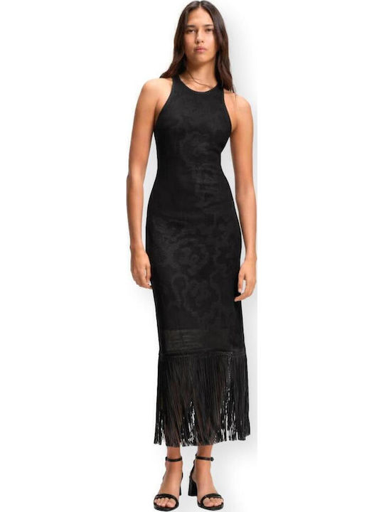 Summer Midi Evening Dress Black