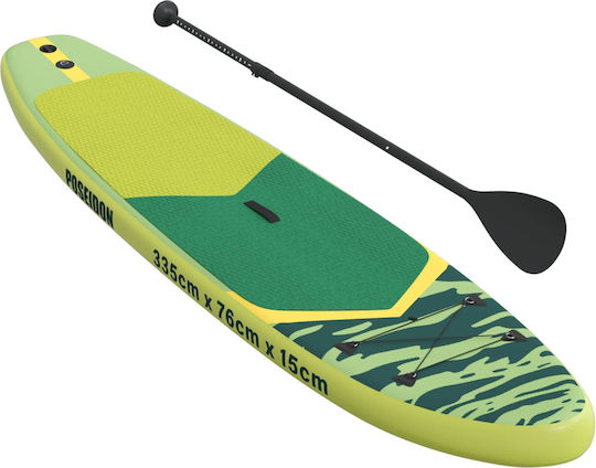 vidaXL Φουσκωτή Σανίδα SUP με Μήκος 3.35m Πράσινη