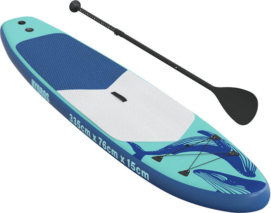vidaXL Inflatable SUP Board with Length 3.35m Turquoise