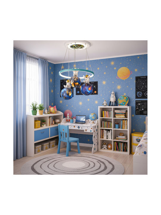 Alista Home Kronleuchter Kinderzimmer-Deckenleuchte Hängend 35W mit E27-Fassung Weiß