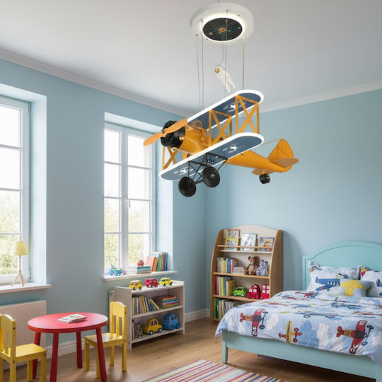 Alista Home Πολύφωτο Παιδικό Φωτιστικό Κρεμαστό 80W με Υποδοχή E27 Πορτοκαλί