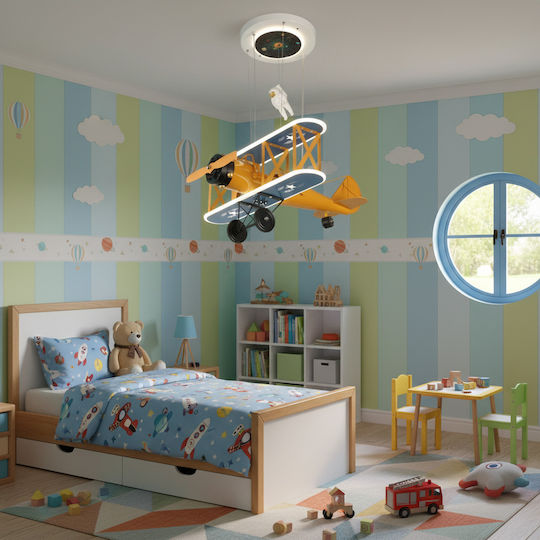 Alista Home Πολύφωτο Παιδικό Φωτιστικό Κρεμαστό 80W με Υποδοχή E27 Πορτοκαλί