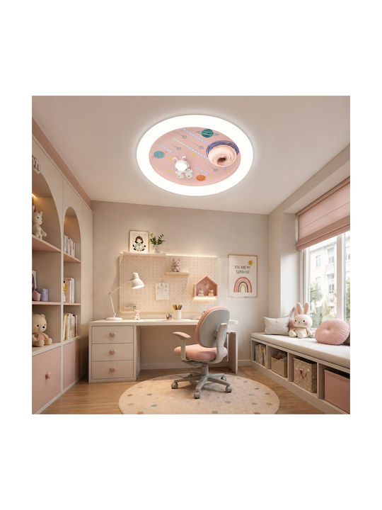 Alista Home Kronleuchter Kinderzimmer-Deckenleuchte 63W mit E27-Fassung Rosa