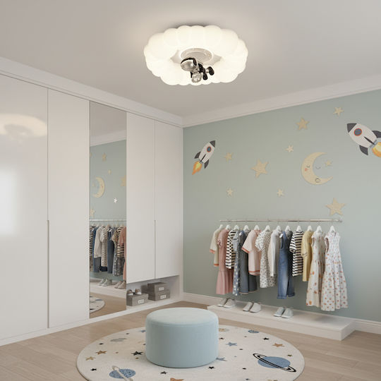 Alista Home Chandelier Kids Ceiling Light Mount Ceiling Light 75W with E27 Socket White