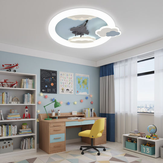Alista Home Πολύφωτο Παιδικό Φωτιστικό Πλαφονιέρα 72W με Υποδοχή E27 Γαλάζια