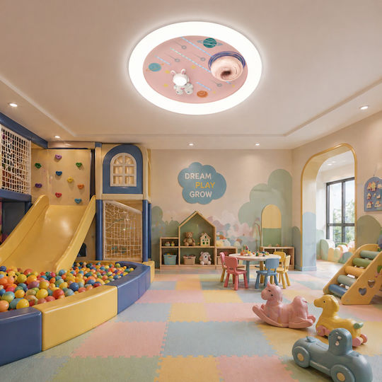 Alista Home Πολύφωτο Παιδικό Φωτιστικό Πλαφονιέρα 63W με Υποδοχή E27 Ροζ
