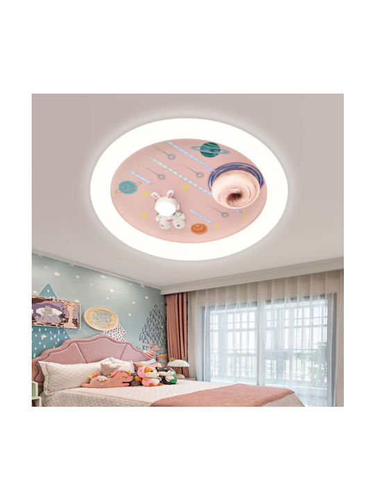 Alista Home Candelabru pentru copii Lampă de tavan 63W cu soclu E27 Roz