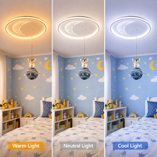 Alista Home Πολύφωτο Παιδικό Φωτιστικό Πλαφονιέρα 80W με Υποδοχή E27 Λευκή
