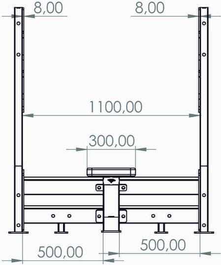 EBX Horizontal Trainingsbänke mit Ständern