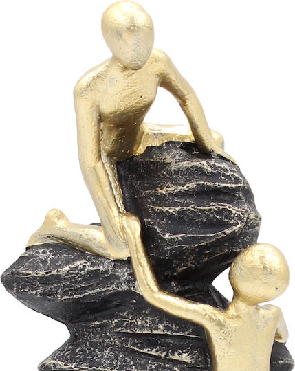 Decorative Polyresin 10x8x25 Cm Black Gold Keskor 72347-1
